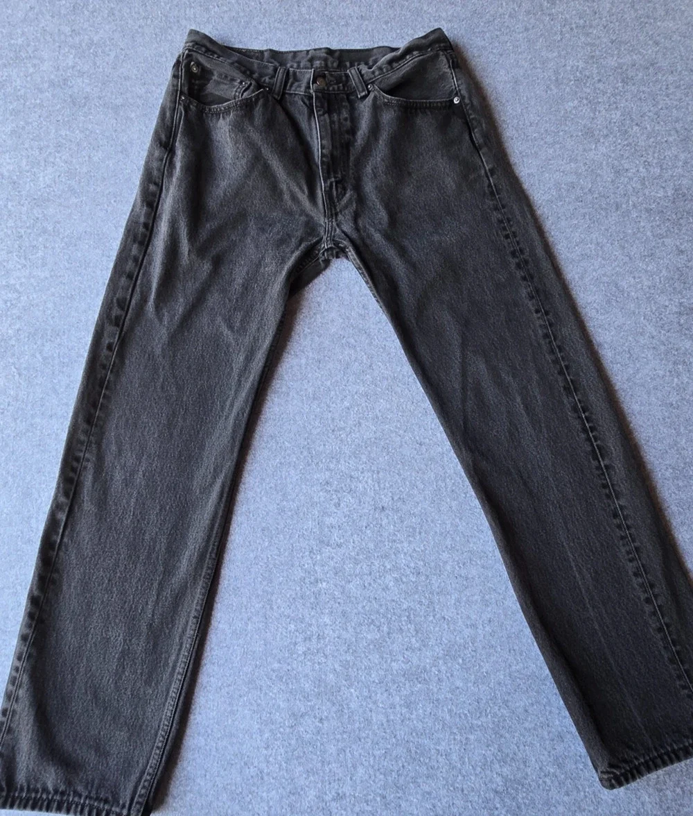Levi's Men's 505 Jeans Charcoal Wash Straight Leg Med Rise 33x31